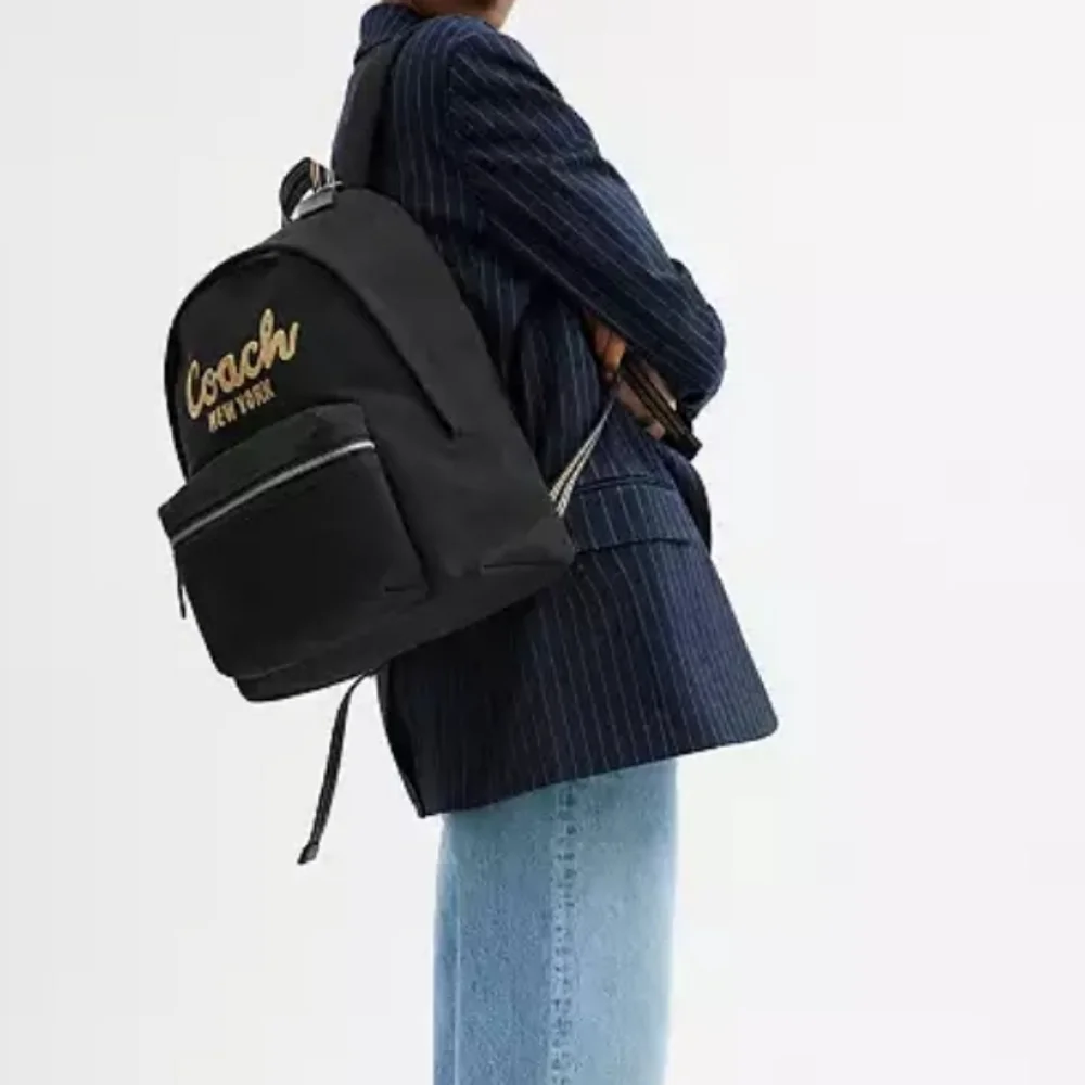 Coach Black and Beige Cargo Backpack